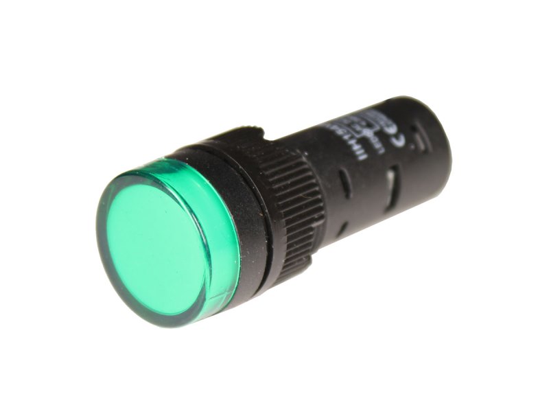 Piloto Monoblock Led 220v 22mm verde