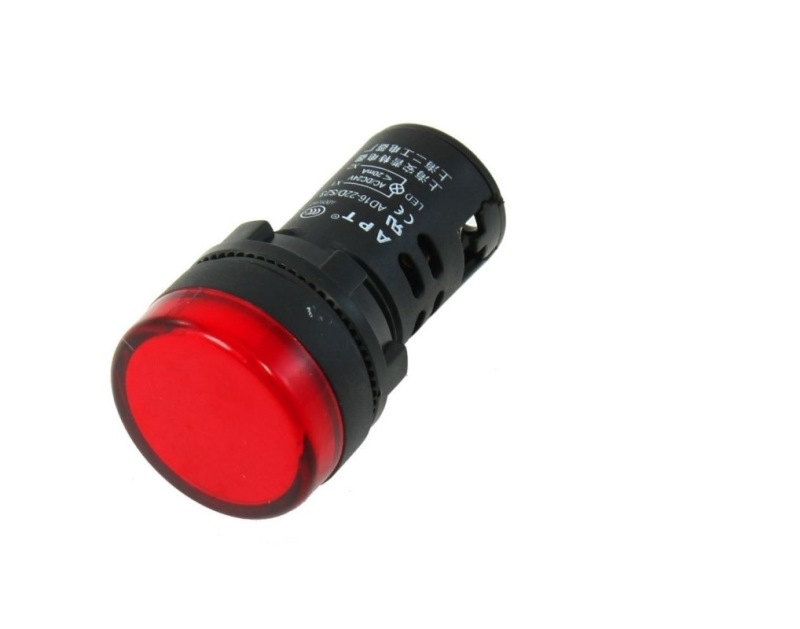 Piloto Monoblock Led 220v 22mm rojo