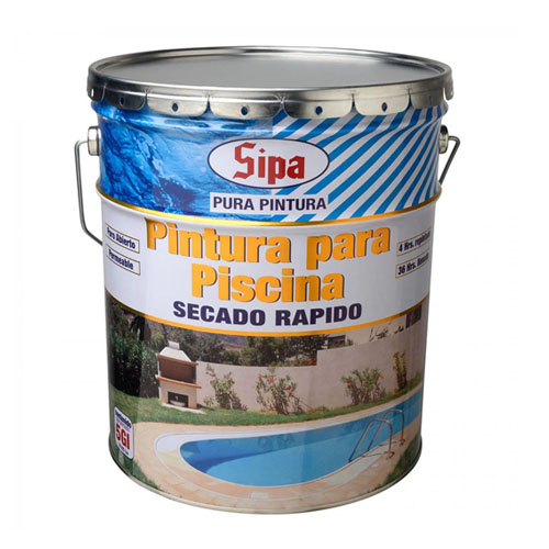 Pintura piscina gris humo tineta 4gl Sipa