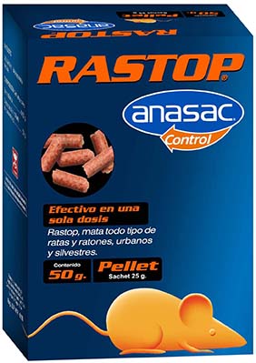 Rastop pellet raticida 50gr Anasac