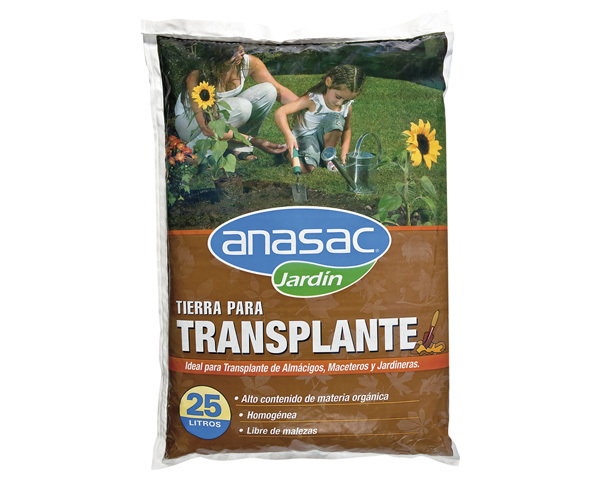 Tierra para transplante saco 25lts ANASAC