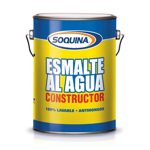 Esmalte al agua constructor blanco 1gl Soquina