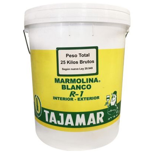 Marmolina R-1 gr medio-fino blanco tineta 25 kg Tajamar