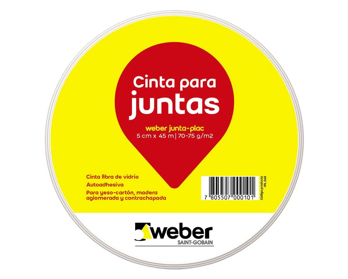 Cinta volcanita 5cm x 45mt Juntaplac Weber