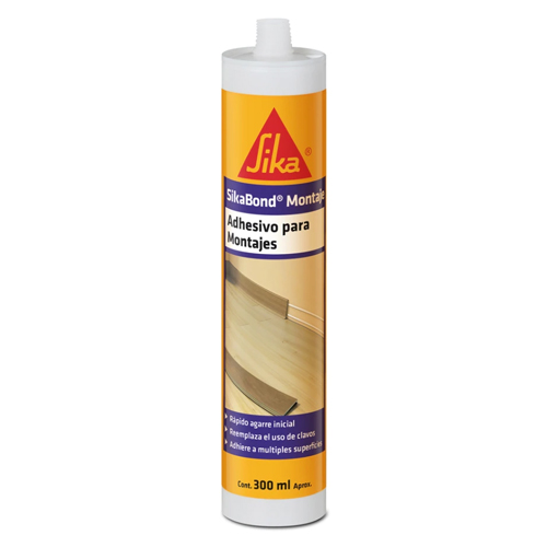 Adhesivo montaje blanco SikaBond 300ml