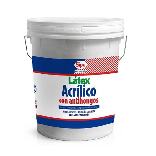 Latex acrilico antihongos blanco tineta 4gl Sipa