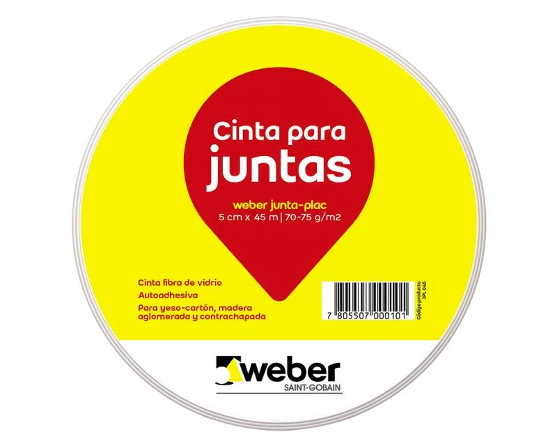 Cinta para junta de fibrocemento  5cm x 45mt Juntaplac Weber