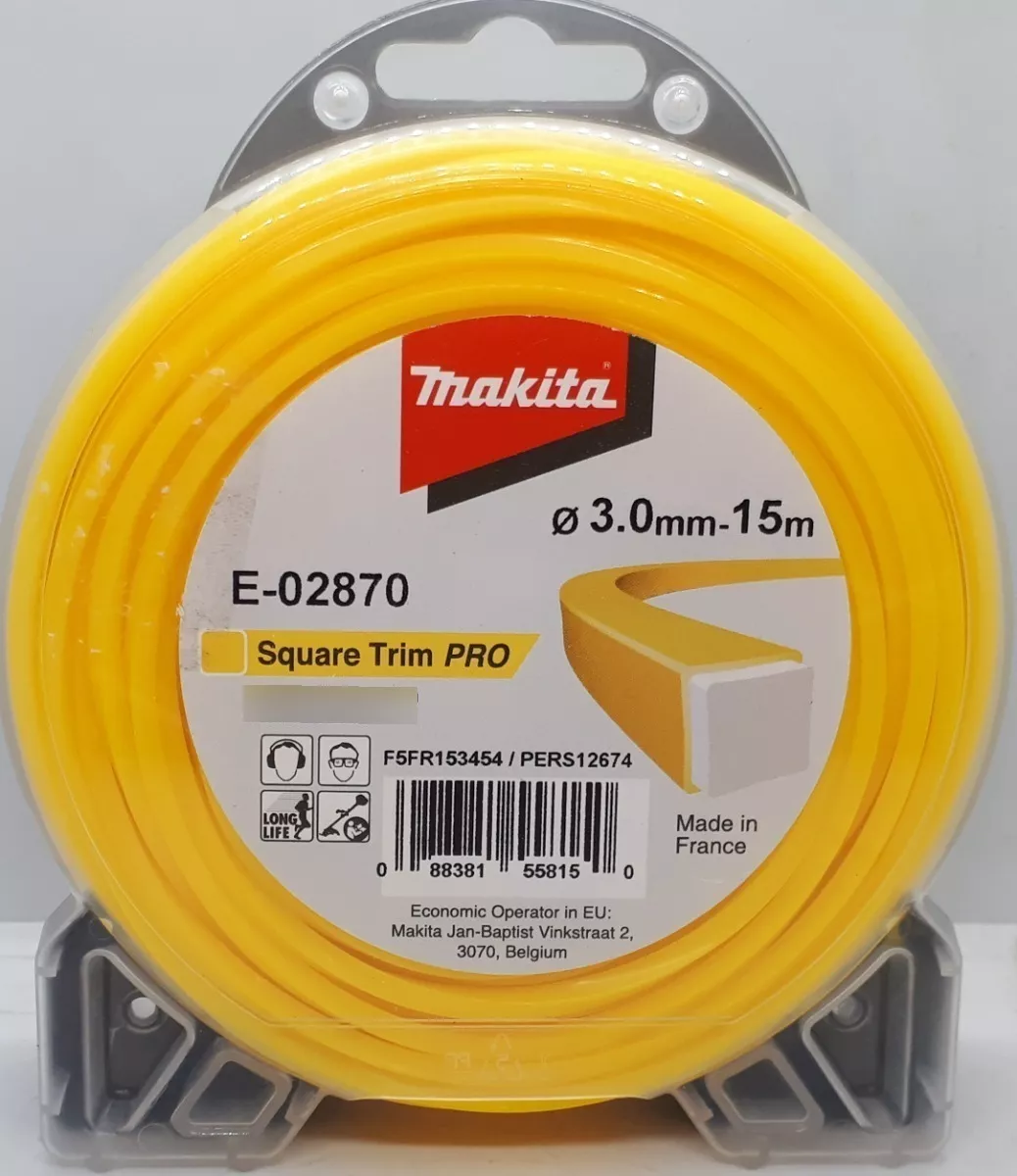 Nylon orillar redondo amarillo//3,0 mm/15 mt Makita