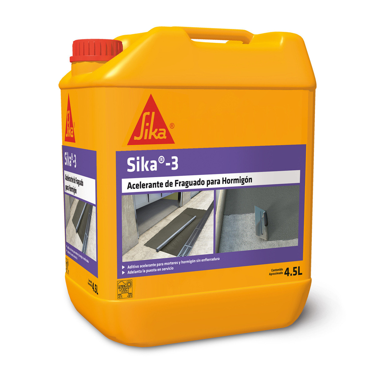 Sika 3 acelerante de fraguado  4.5 Lts