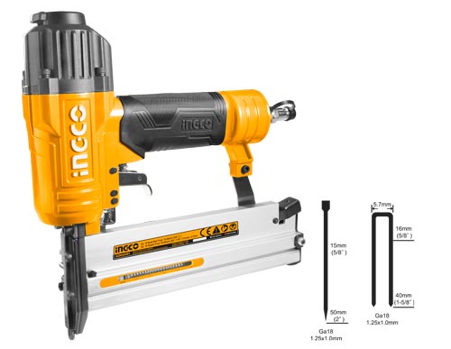 Clavadora neumatica 60-100psi   6Pzs INGCO