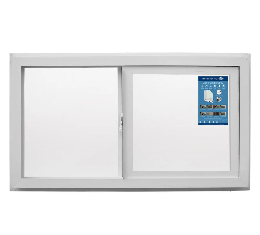 Ventana corredera advance 121 x 100 cm vidrio simple DVP