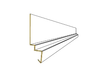 Perfil cortagotera base siding fibrocemento 2.5m x 0.5mm