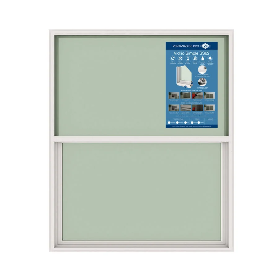 Ventana guillotina advance 50 x 60 cm vidrio simple DVP