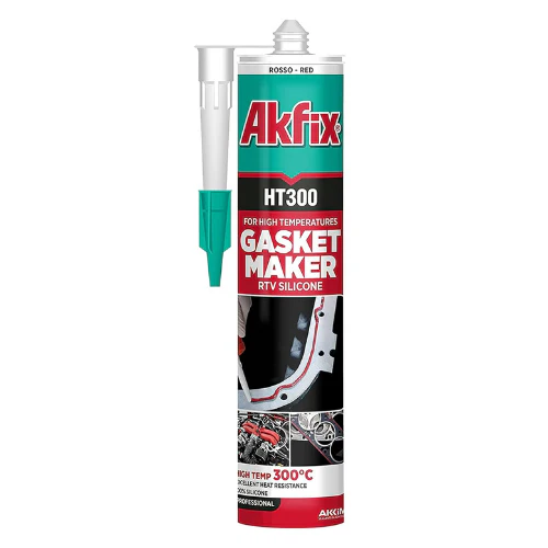 Silicona alta temperatura roja HT300 310ml Akfix