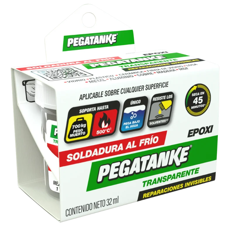 Adhesivo epoxico Pegatanke transparente 44ml