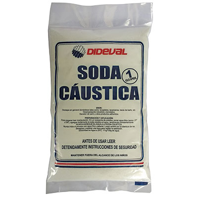 Soda caustica 1kg bolsa Dideval