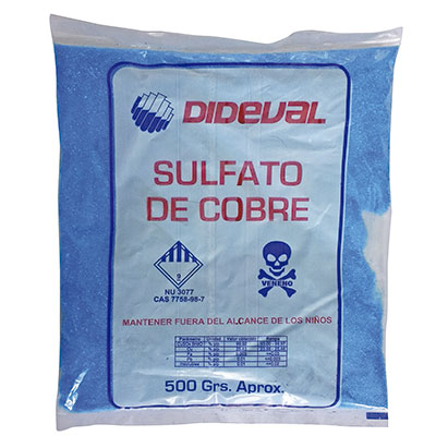 Sulfato de cobre 1kg Dideval